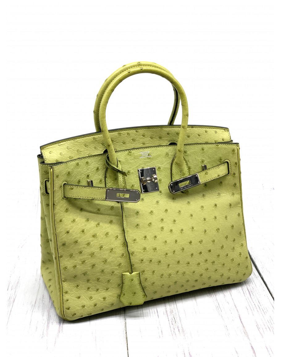 Hermes green outlet ostrich birkin